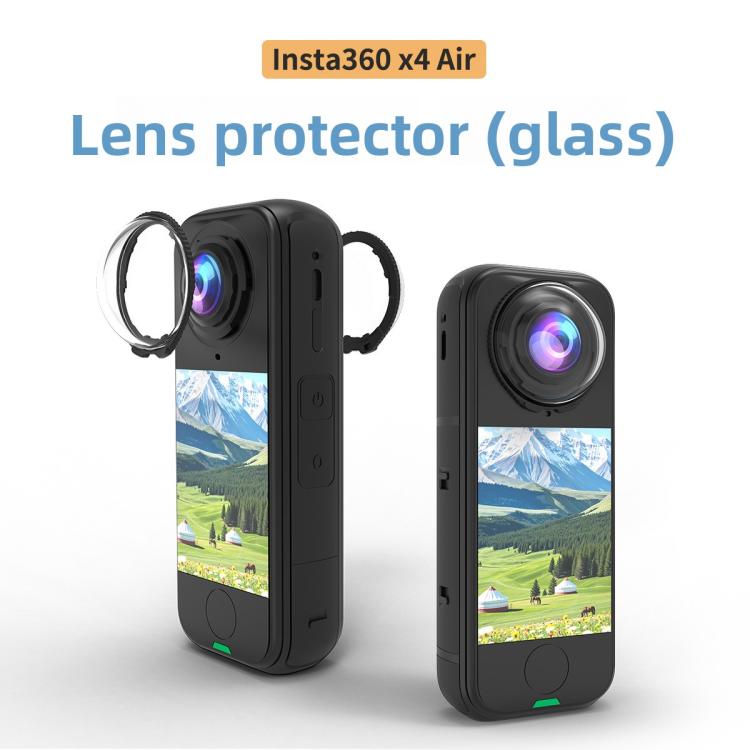For Insta360 X4 Air  10H Tempered Scratch-Resistant High-Grade Optical Glass Protective Lens