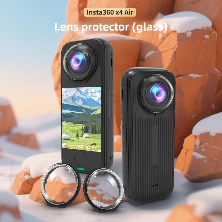 For Insta360 X4 Air  10H Tempered Scratch-Resistant High-Grade Optical Glass Protective Lens
