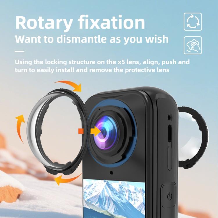 For Insta360 X4 Air  10H Tempered Scratch-Resistant High-Grade Optical Glass Protective Lens