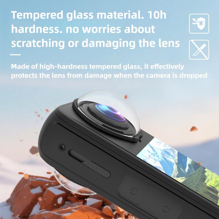 For Insta360 X4 Air  10H Tempered Scratch-Resistant High-Grade Optical Glass Protective Lens