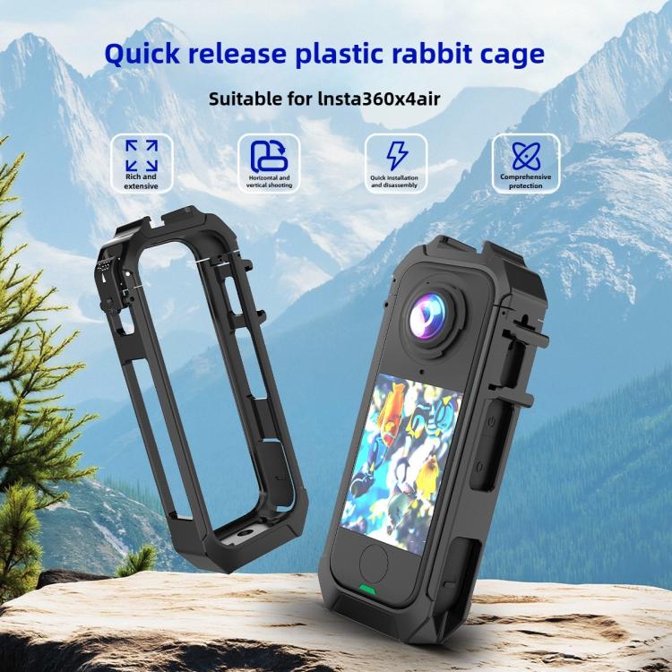 For Insta360 X4 Air  Vertical & Horizontal Magnetic Quick Release Cage