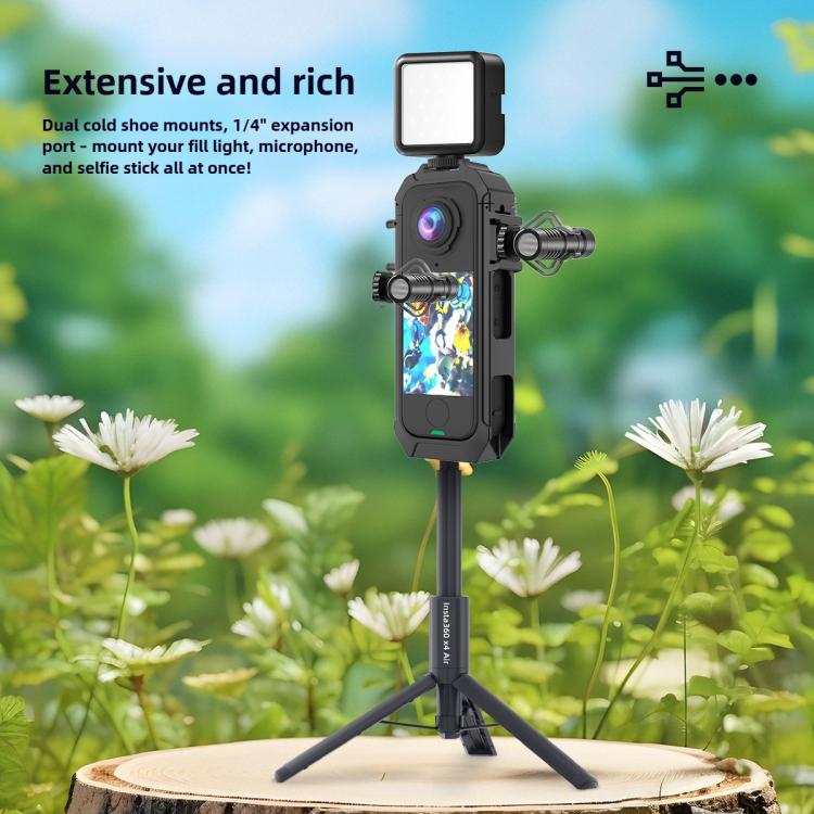For Insta360 X4 Air  Vertical & Horizontal Magnetic Quick Release Cage