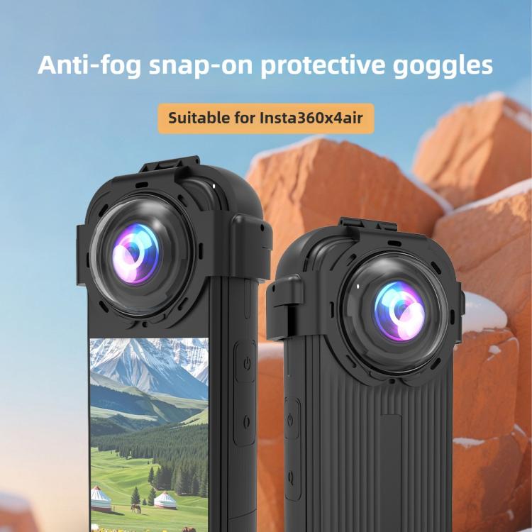 For Insta360 X4 Air  Panoramic Camera Snap-on Glass Protective Lens Protective Cover