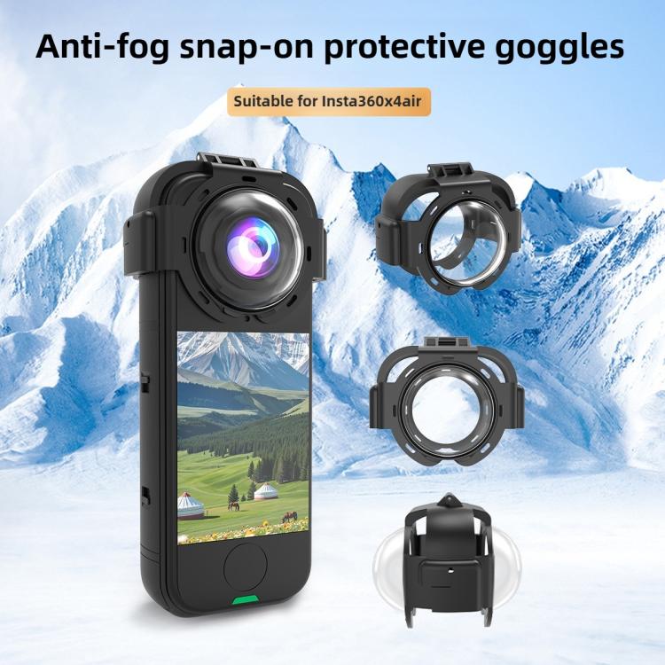 For Insta360 X4 Air  Panoramic Camera Snap-on Glass Protective Lens Protective Cover