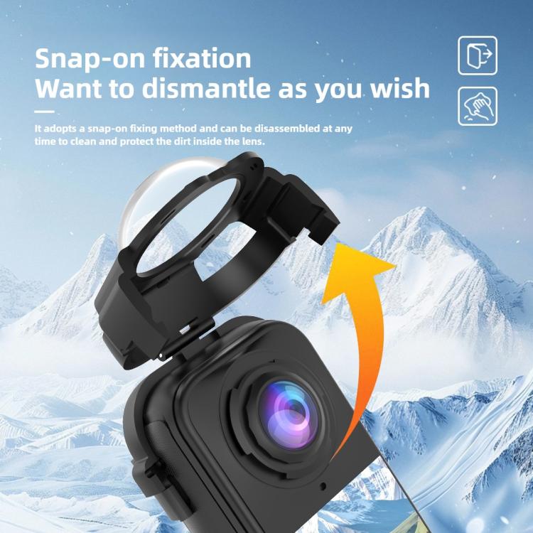 For Insta360 X4 Air  Panoramic Camera Snap-on Glass Protective Lens Protective Cover