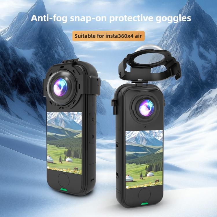 For Insta360 X4 Air  Panoramic Camera Snap-on Glass Protective Lens Protective Cover