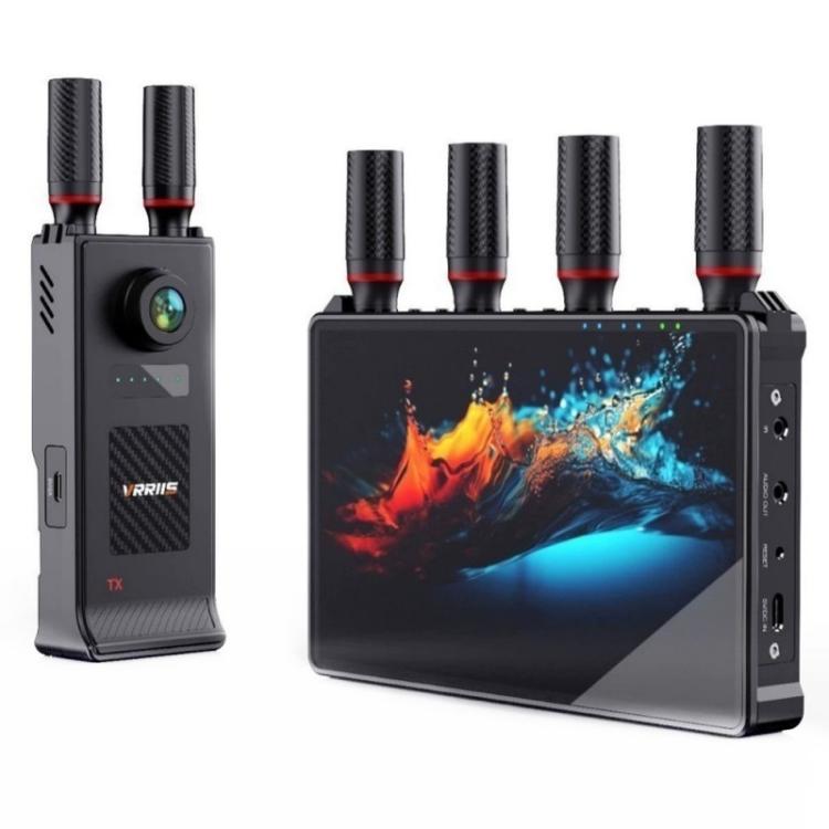 VRRIIS 085 P With LCD Display 1080P HD 400m Range Wireless Video Transmitter and Receiver Kit, Plug:EU Plug