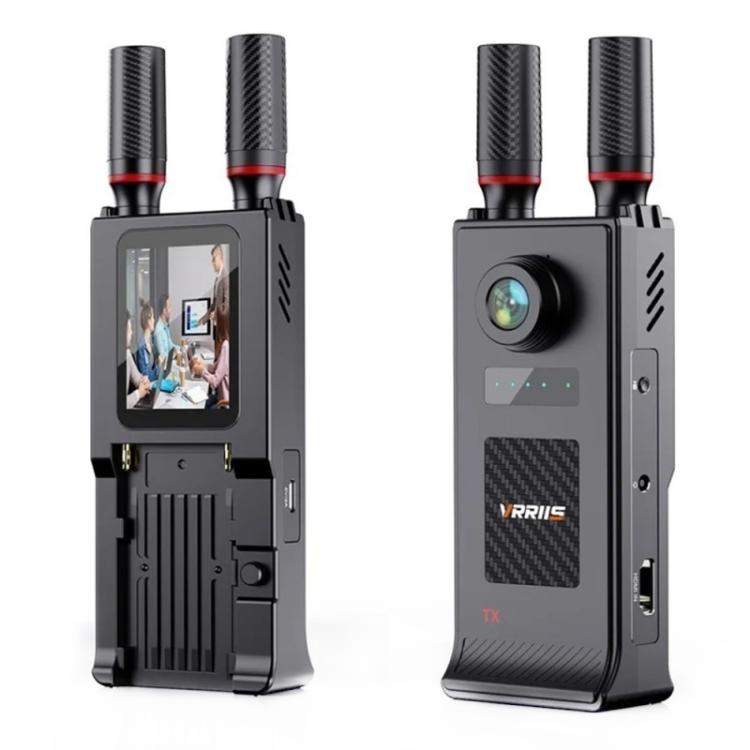 VRRIIS 085 P With LCD Display 1080P HD 400m Range Wireless Video Transmitter and Receiver Kit, Plug:EU Plug