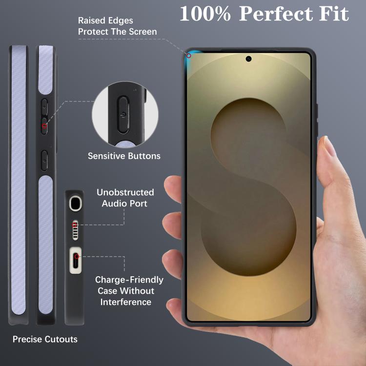 For Samsung Galaxy S25 Ultra 5G Kalebol Carbon Fiber MagSafe Phone Case