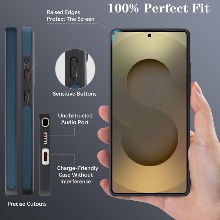 For Samsung Galaxy S24 Ultra 5G Kalebol Carbon Fiber MagSafe Phone Case