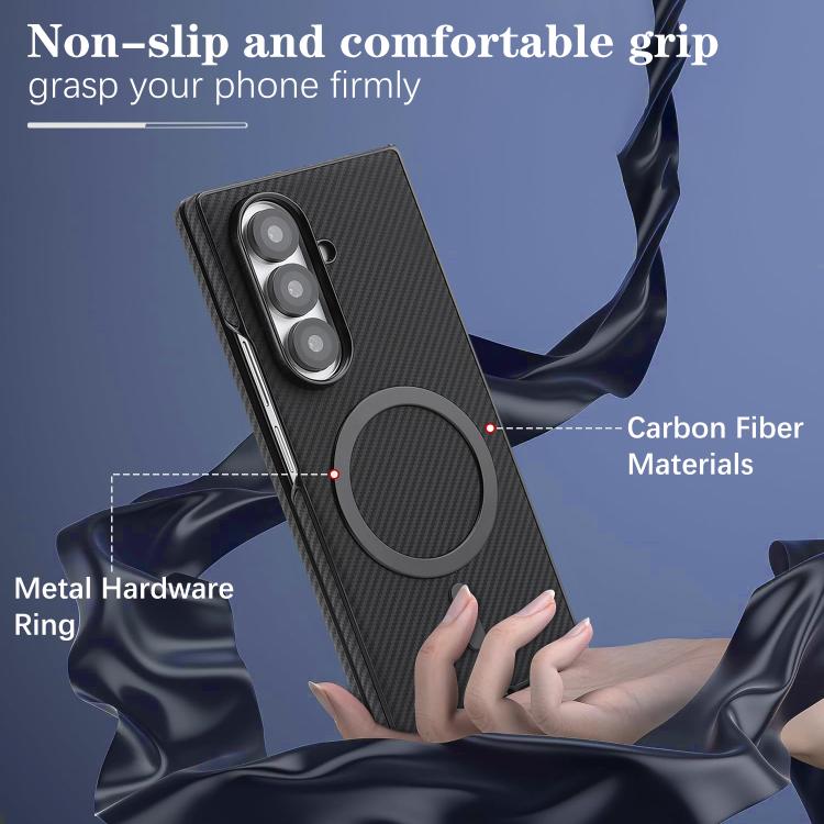 For Samsung Galaxy Z Fold5 Kalebol Carbon Fiber MagSafe Phone Case
