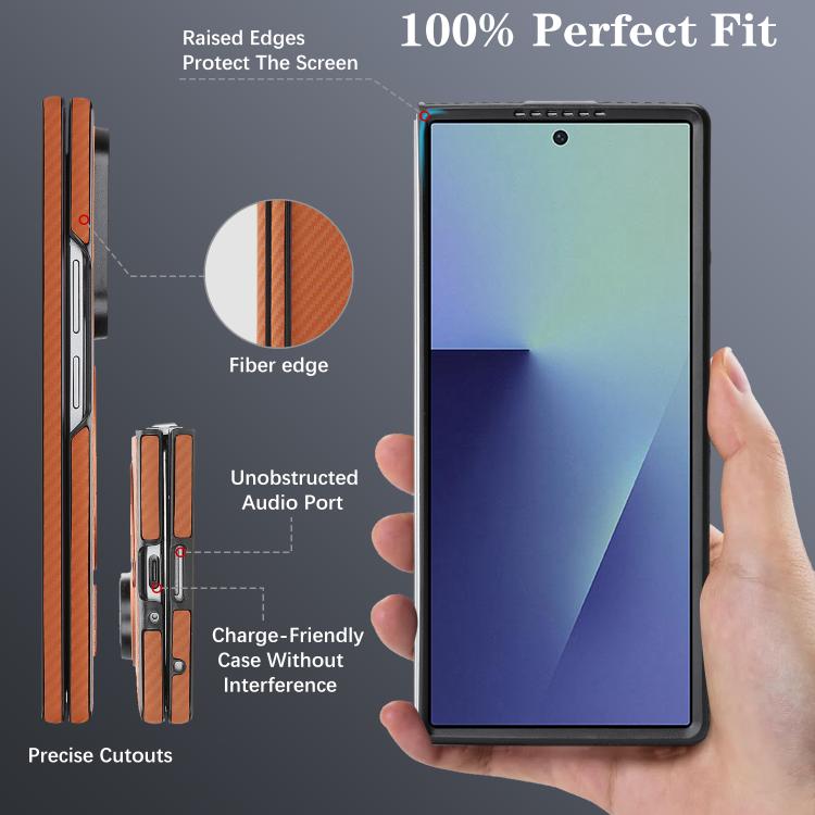 For Samsung Galaxy Z Fold5 Kalebol Carbon Fiber MagSafe Phone Case