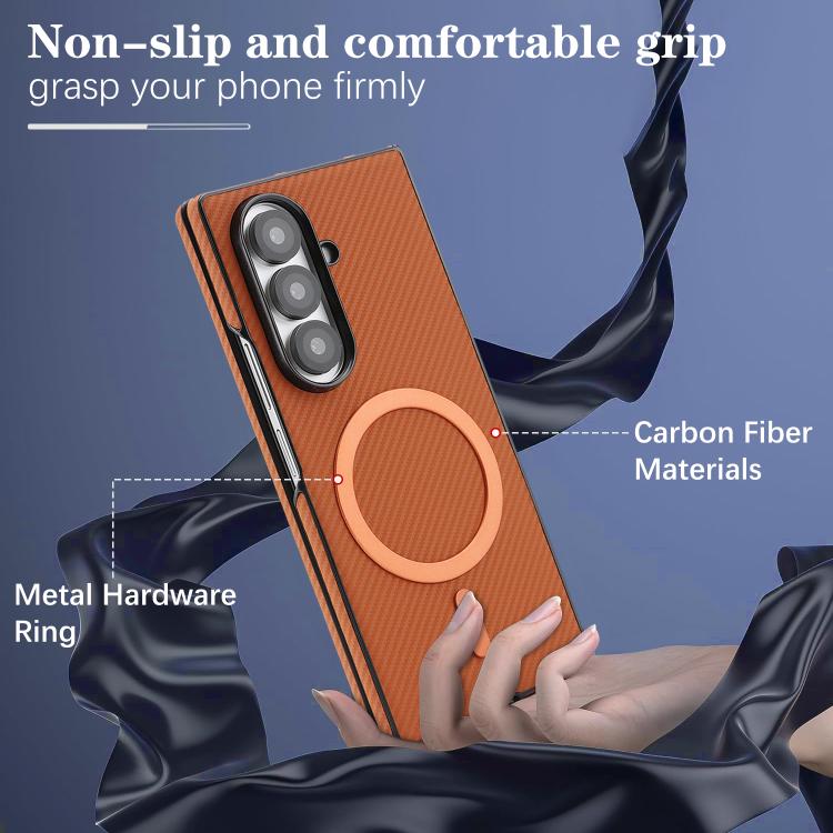 For Samsung Galaxy Z Fold5 Kalebol Carbon Fiber MagSafe Phone Case