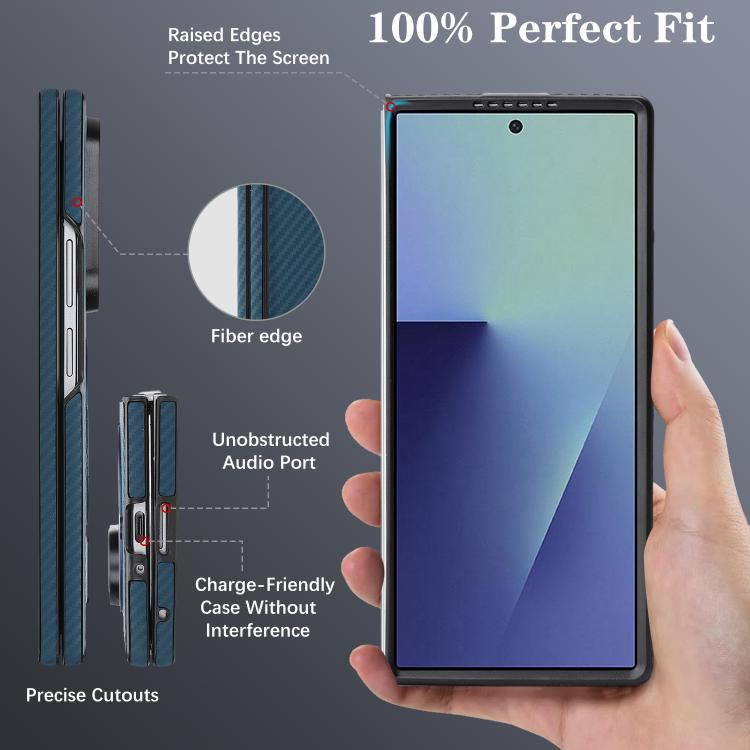 For Samsung Galaxy Z Fold5 Kalebol Carbon Fiber MagSafe Phone Case