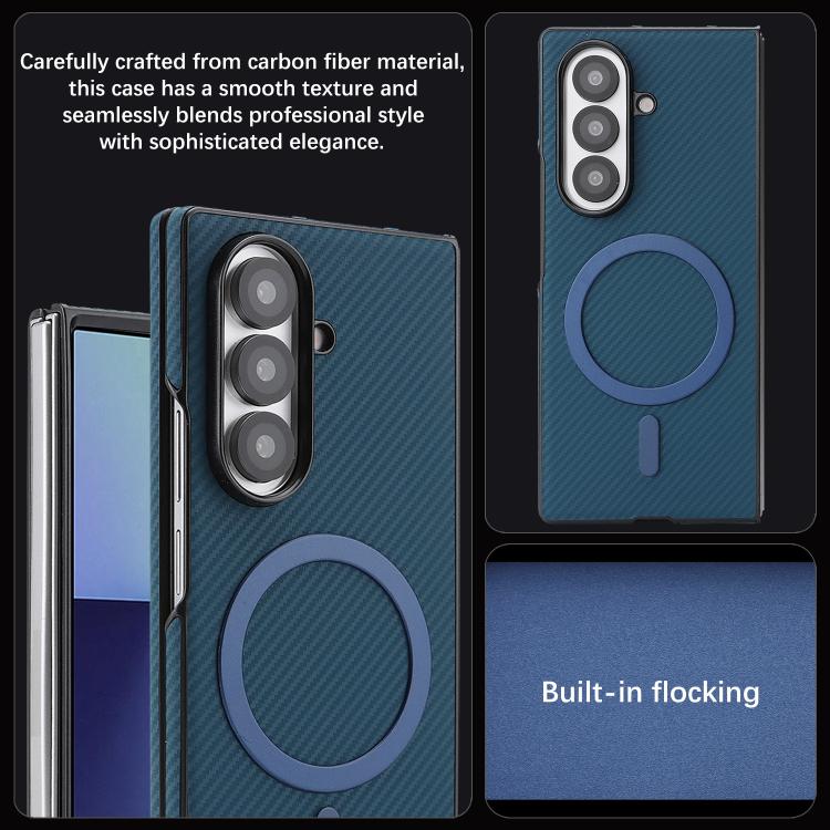 For Samsung Galaxy Z Fold5 Kalebol Carbon Fiber MagSafe Phone Case