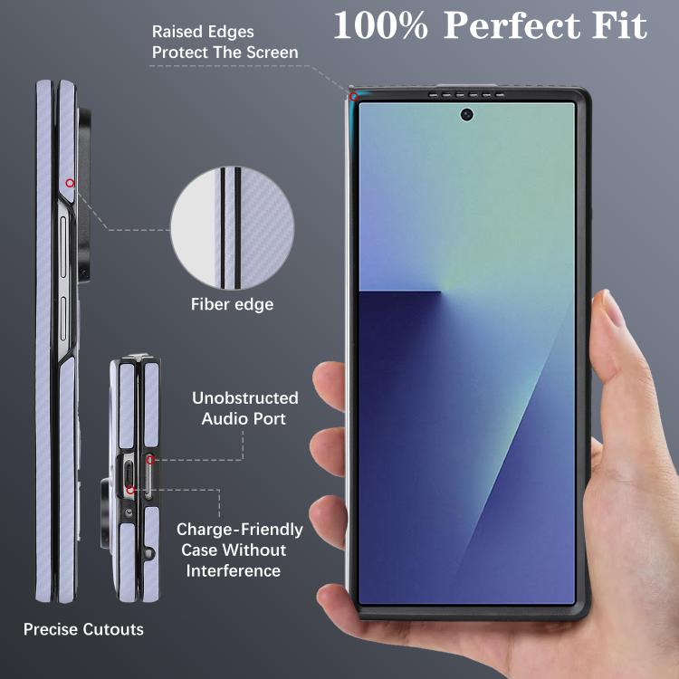For Samsung Galaxy Z Fold5 Kalebol Carbon Fiber MagSafe Phone Case