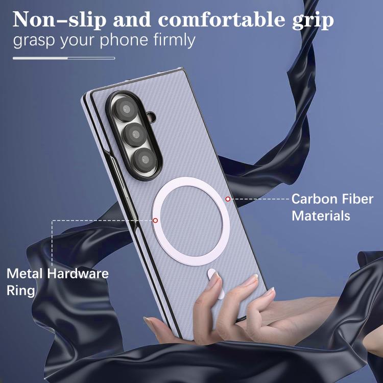 For Samsung Galaxy Z Fold5 Kalebol Carbon Fiber MagSafe Phone Case