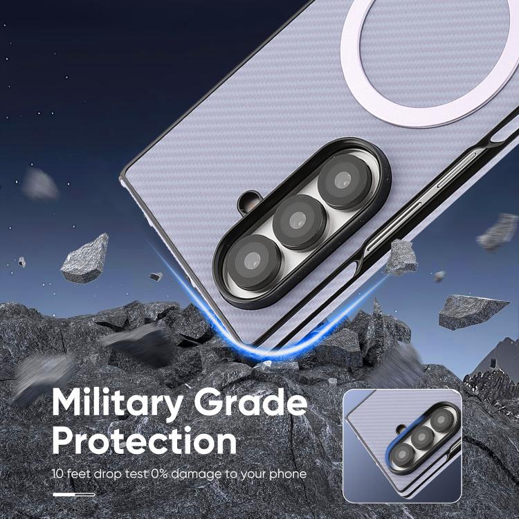 For Samsung Galaxy Z Fold5 Kalebol Carbon Fiber MagSafe Phone Case