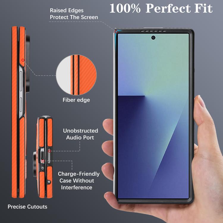 For Samsung Galaxy Z Fold5 Kalebol Carbon Fiber MagSafe Phone Case