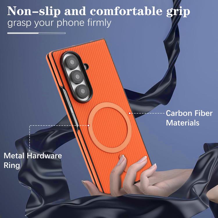 For Samsung Galaxy Z Fold5 Kalebol Carbon Fiber MagSafe Phone Case