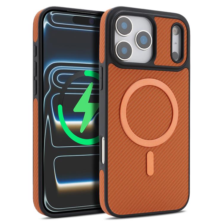 For iPhone 17 Pro Max Kalebol Carbon Fiber MagSafe Phone Case