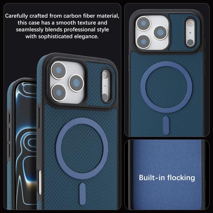 For iPhone 17 Pro Max Kalebol Carbon Fiber MagSafe Phone Case