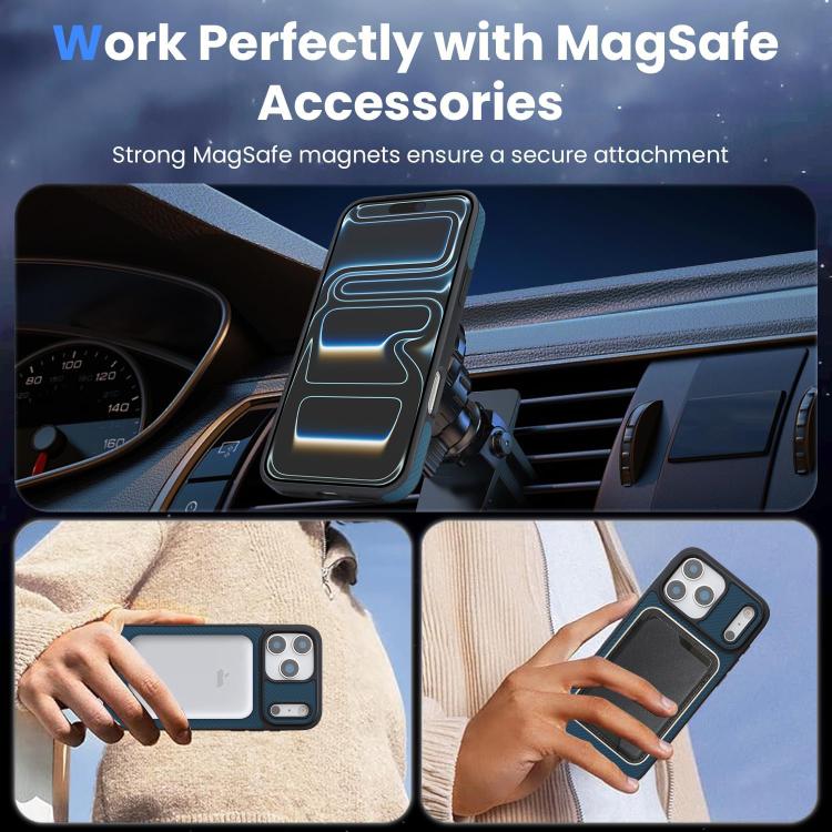 For iPhone 17 Pro Max Kalebol Carbon Fiber MagSafe Phone Case