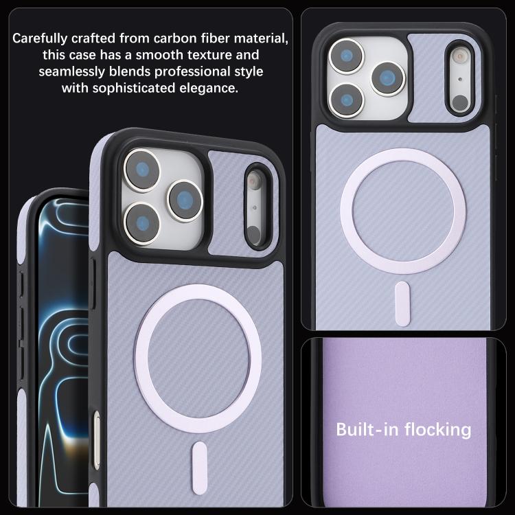 For iPhone 17 Pro Max Kalebol Carbon Fiber MagSafe Phone Case