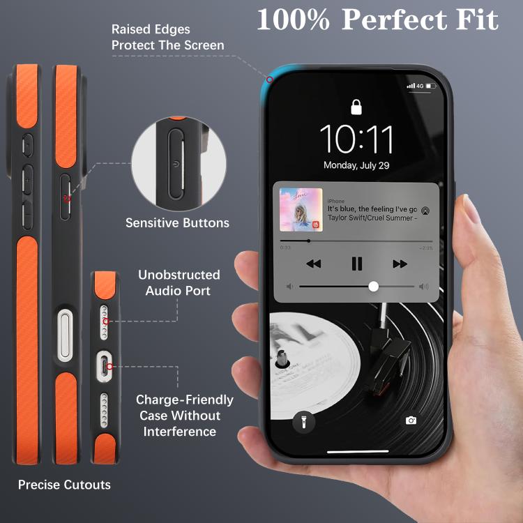 For iPhone 17 Pro Max Kalebol Carbon Fiber MagSafe Phone Case