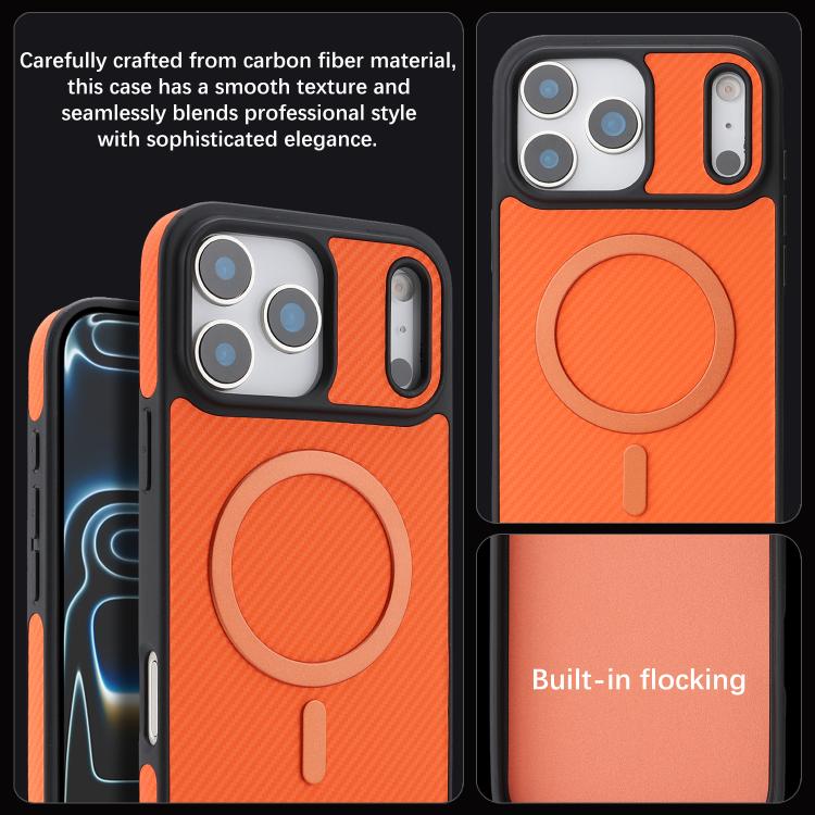 For iPhone 17 Pro Max Kalebol Carbon Fiber MagSafe Phone Case
