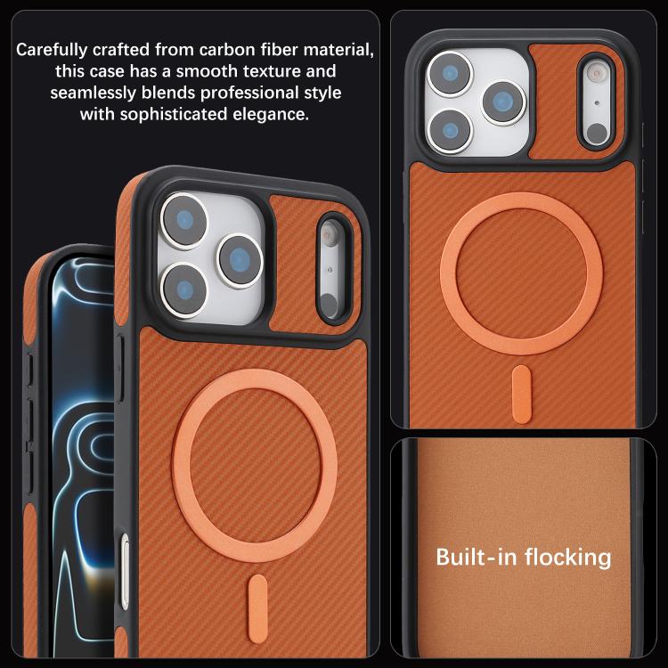 For iPhone 17 Pro Kalebol Carbon Fiber MagSafe Phone Case