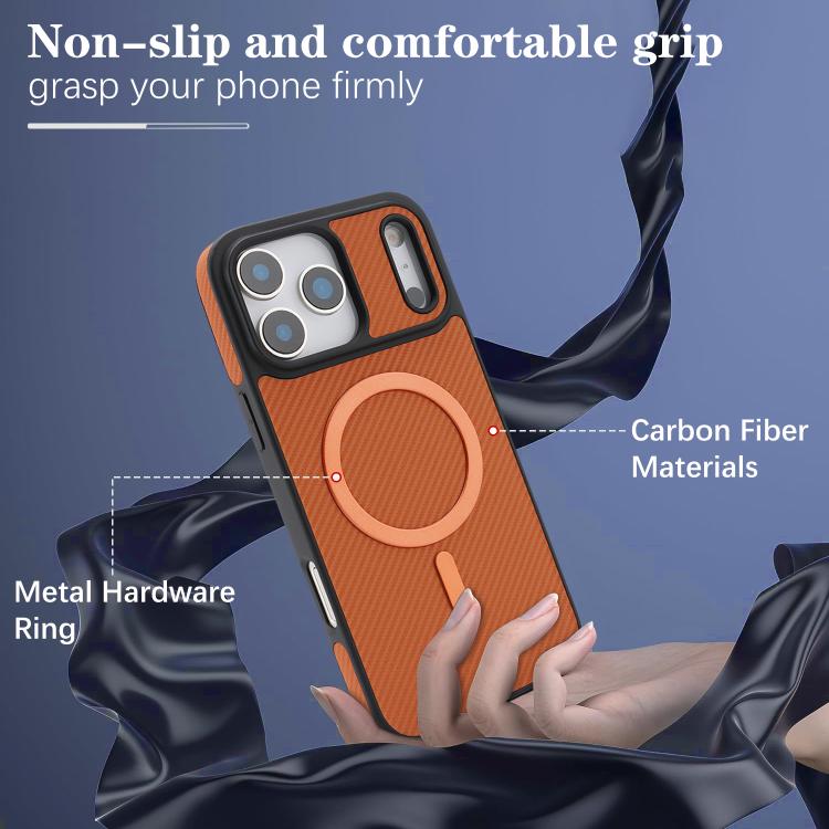For iPhone 17 Pro Kalebol Carbon Fiber MagSafe Phone Case