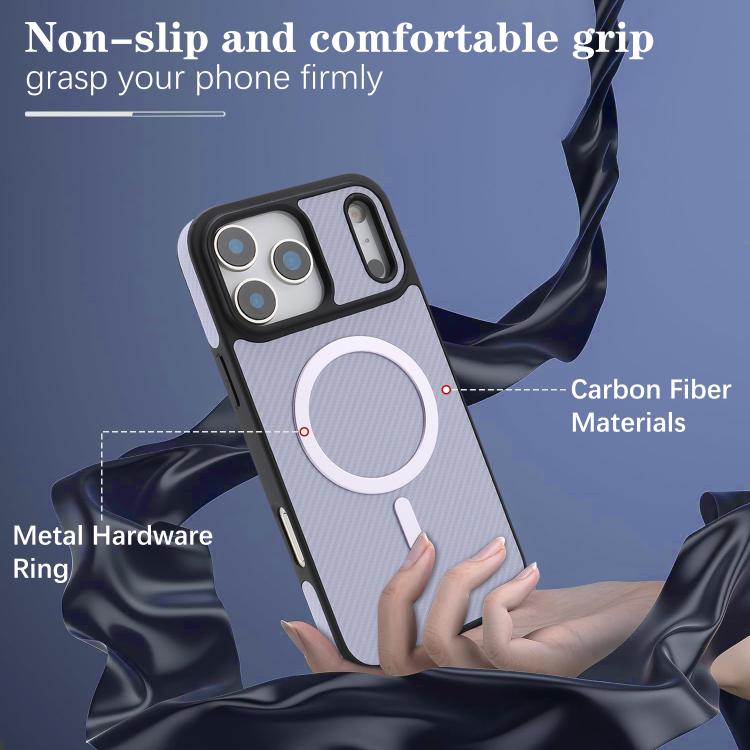 For iPhone 17 Pro Kalebol Carbon Fiber MagSafe Phone Case