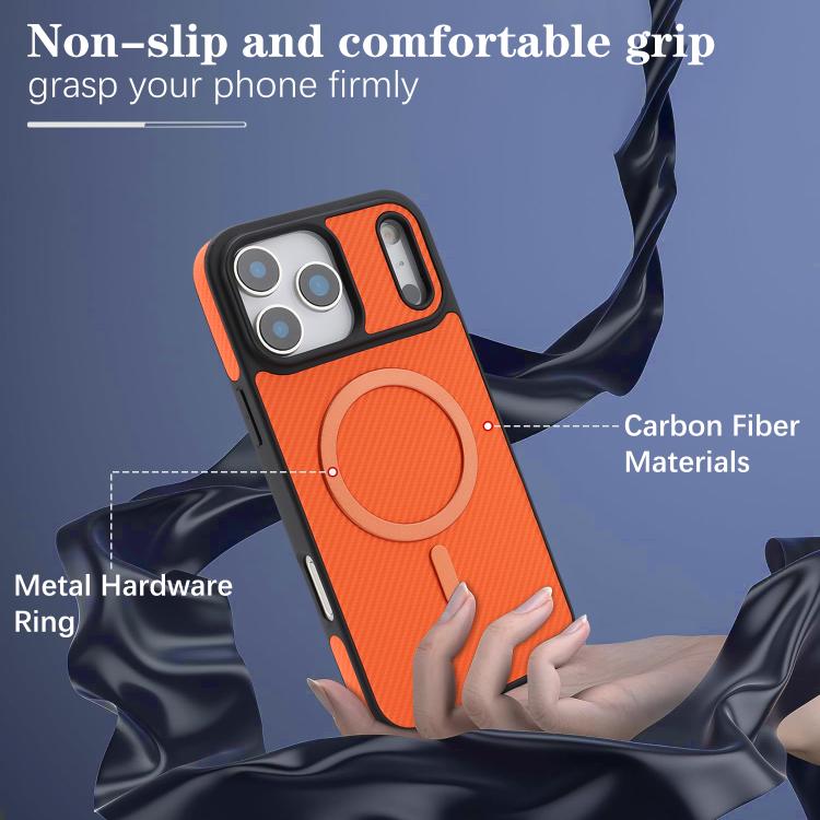 For iPhone 17 Pro Kalebol Carbon Fiber MagSafe Phone Case