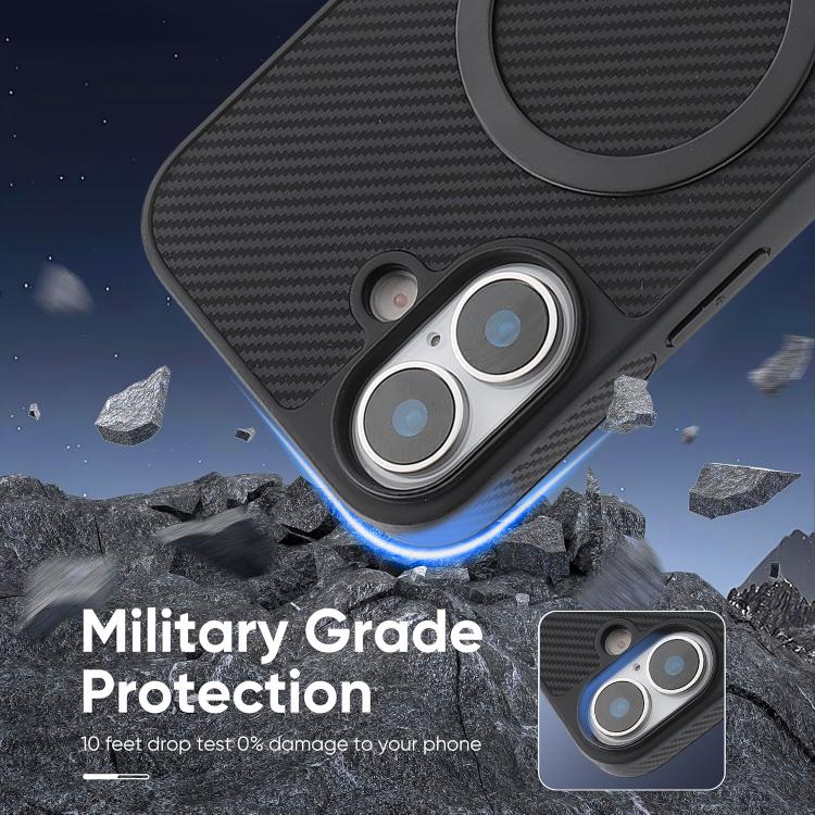 For iPhone 17 Kalebol Carbon Fiber MagSafe Phone Case