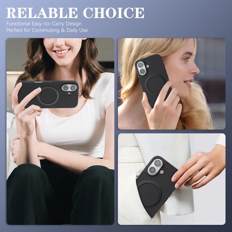 For iPhone 17 Kalebol Carbon Fiber MagSafe Phone Case