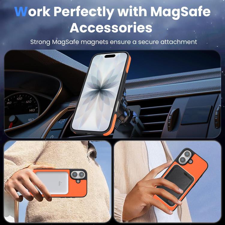 For iPhone 17 Kalebol Carbon Fiber MagSafe Phone Case