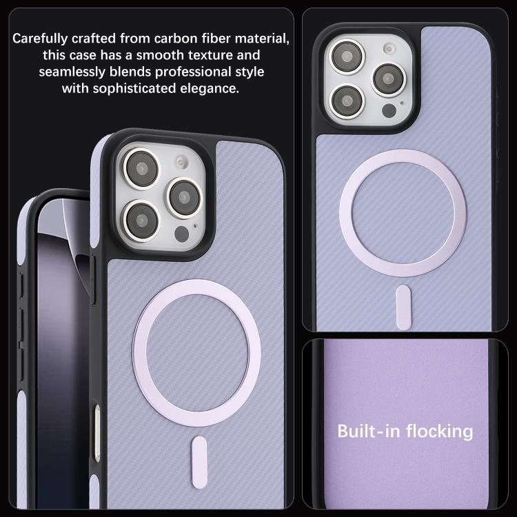 For iPhone 16 Pro Max Kalebol Carbon Fiber MagSafe Phone Case