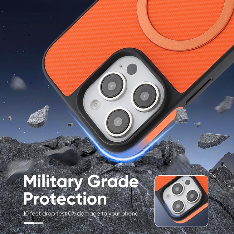 For iPhone 16 Pro Max Kalebol Carbon Fiber MagSafe Phone Case