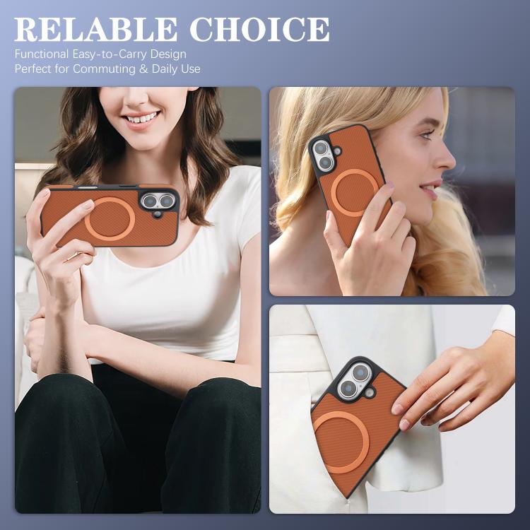 For iPhone 16 Kalebol Carbon Fiber MagSafe Phone Case