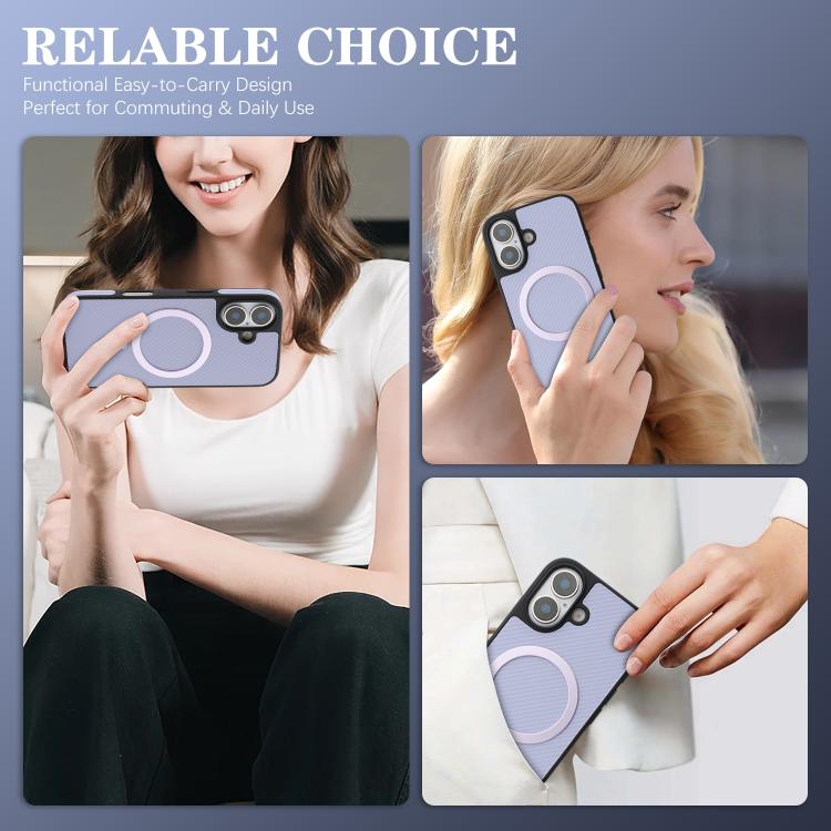 For iPhone 16 Kalebol Carbon Fiber MagSafe Phone Case