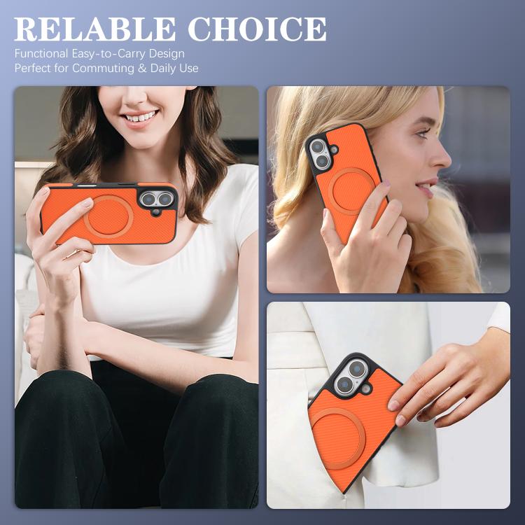 For iPhone 16 Plus Kalebol Carbon Fiber MagSafe Phone Case
