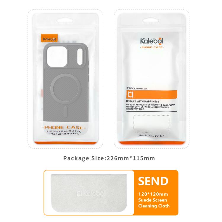 For iPhone 17 Pro Max Kalebol Carbon Fiber MagSafe Phone Case