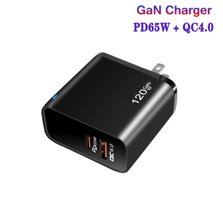 TE-PD65 GaN PD 65W + QC4.0 USB Fully Compatible Protocol Charger for MacBook ，US Plug
