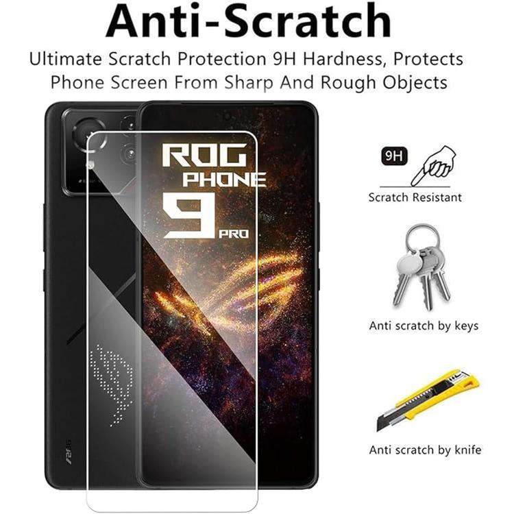 For ASUS ROG Phone 9 / 9 Pro / 9 FE Kalebol 10pcs High-Aluminum Semi-Screen Anti-Fingerprint HD Tempered Glass Film