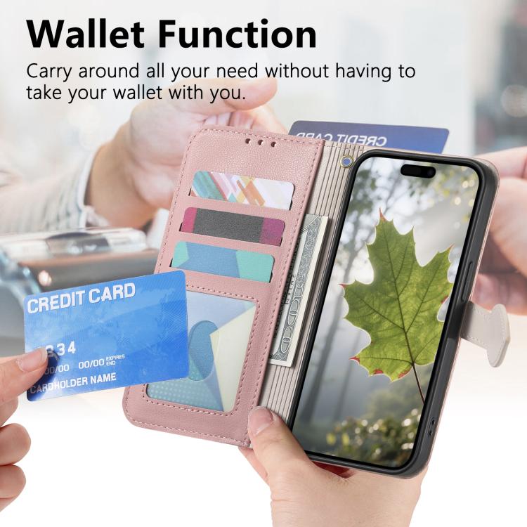 For Redmi 14C Leaf Buckle Zipper Wallet Leather Phone Case with Strap