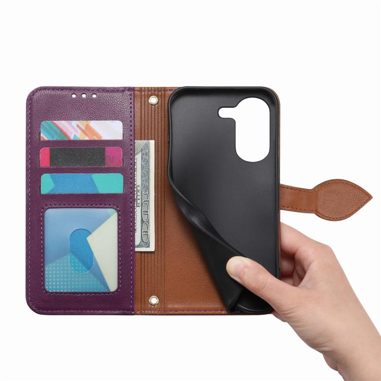 For Xiaomi Poco X8 Pro 5G Leaf Buckle Zipper Wallet Leather Phone Case with Strap