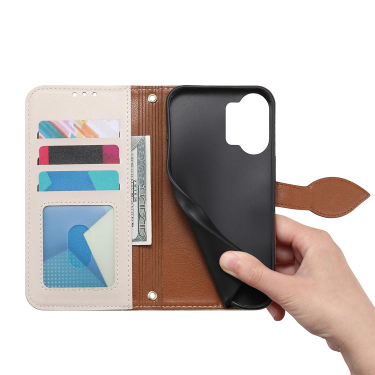 For Redmi Turbo 5 Max 5G Leaf Buckle Zipper Wallet Leather Phone Case with Strap
