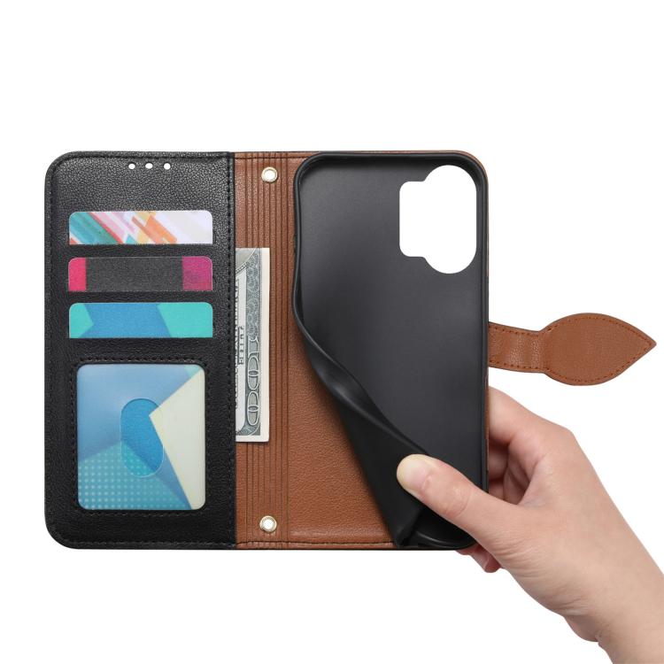 For Xiaomi Poco X8 Pro Max 5G Leaf Buckle Zipper Wallet Leather Phone Case with Strap