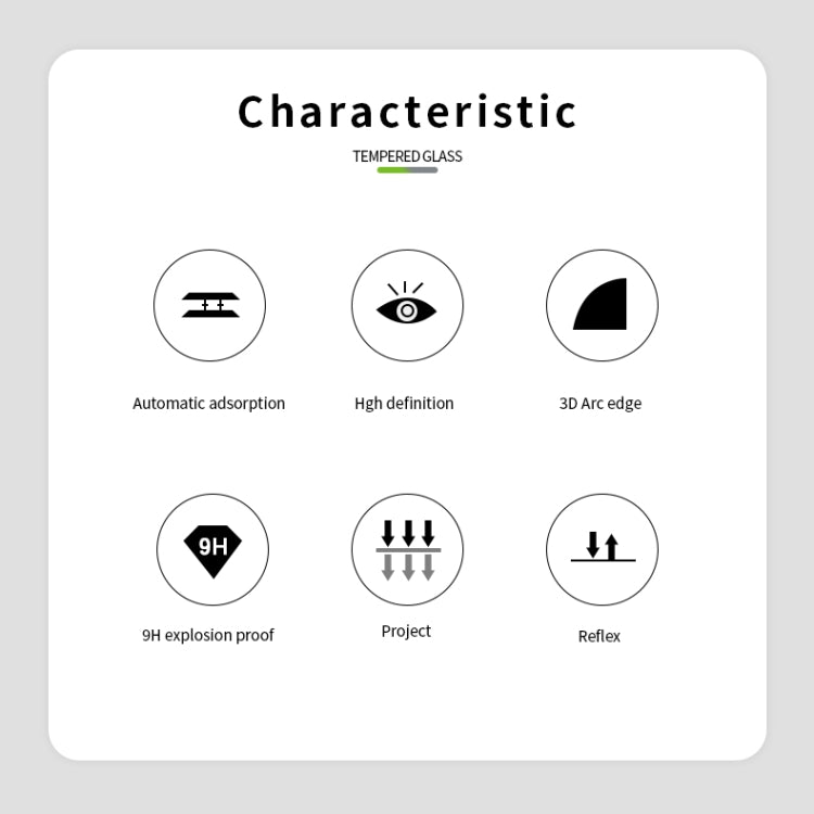 PINWUYO 9H 3D Curved Tempered Glass Film for Sony Xperia 1 / Xperia XZ4ï¼ˆBlackï¼‰